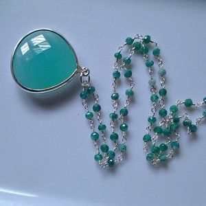 COPY - COPY - carnelian necklace, 17 inches long.…